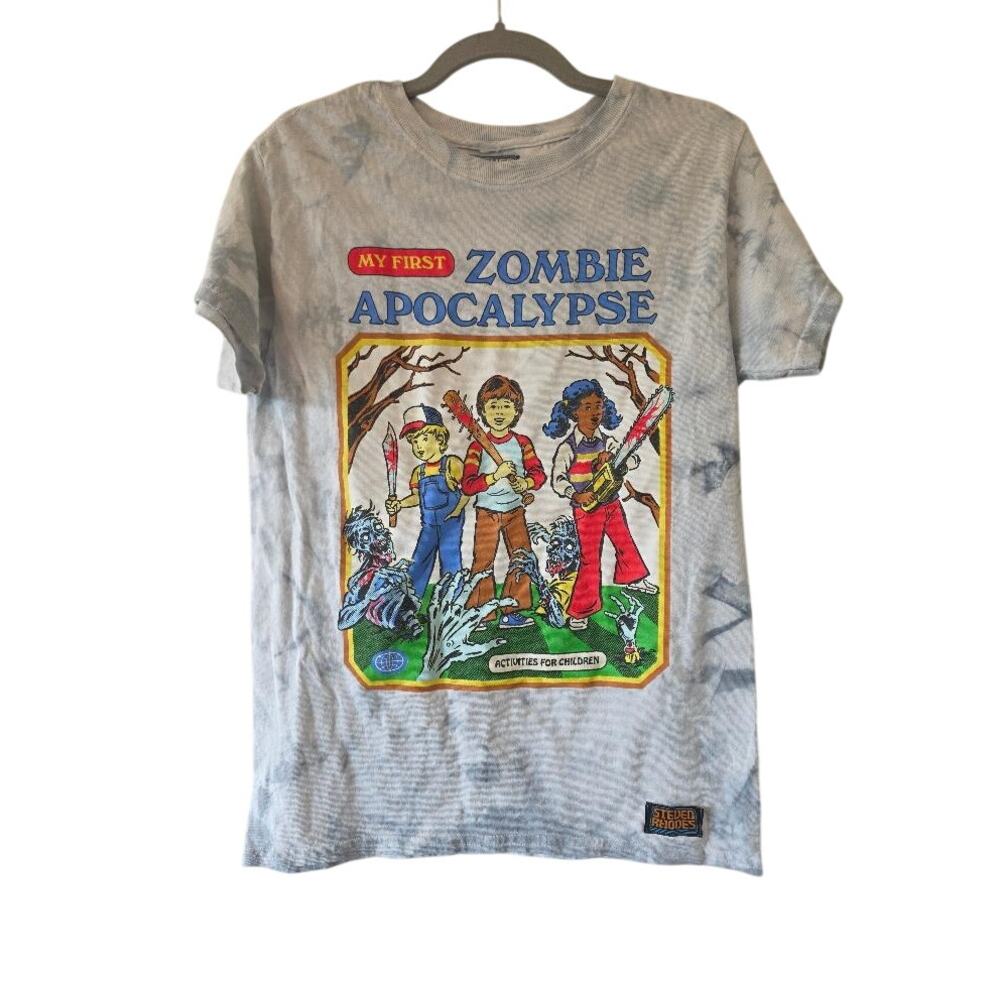 Steven Rhodes My First Zombie Apocalypse T Shirt Adult Small Tie Dye Horror Tee